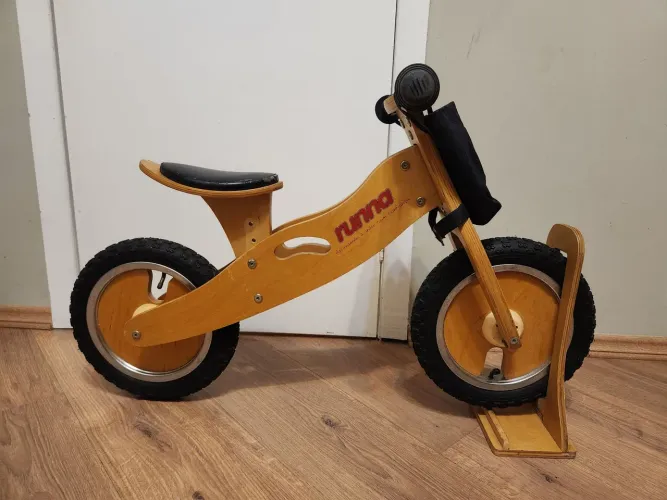 Bicicleta de Equilíbrio Infantil RUNNA - Madeira, Firme e Funcional