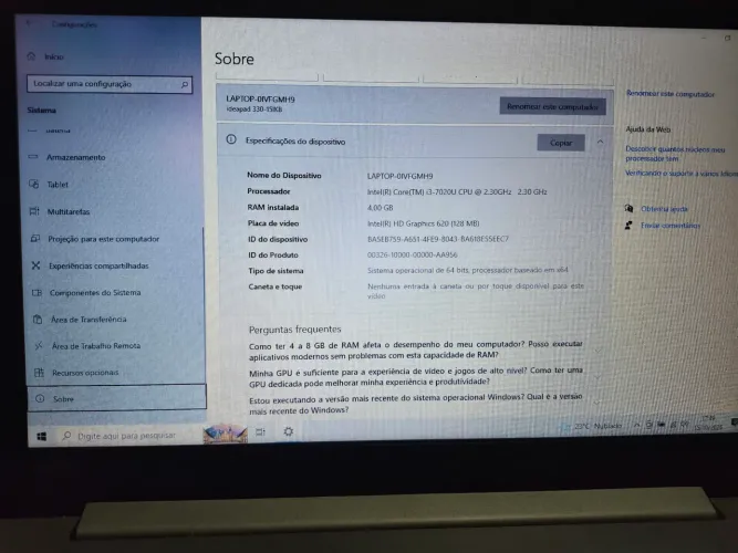 Notebook lenovo