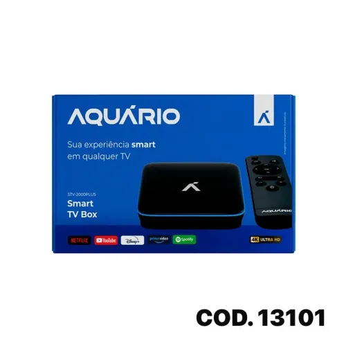 Smart Tv Box 4k Aquário Stv-2000 Plus Android Wifi Preto Padrão