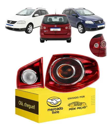 Par Lanterna Canto Tampa Vw Spacefox 2006 07 08 09 2010 Ld Direito/passageiro