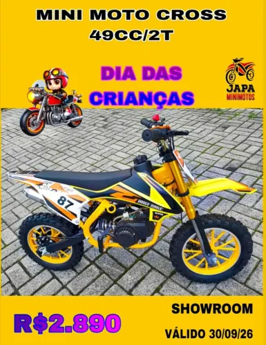 MINI MOTO CROSS 49CC/2T IMPERDÍVEL DIA DAS CRIANÇAS