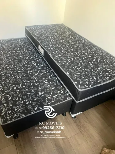Cama box tamanho solteiro Bibox 88x1.88 com Auxiliar D33 Direto da Fábrica | Garantia Incl