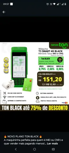 Máquinas de cartões - Pronta entrega 