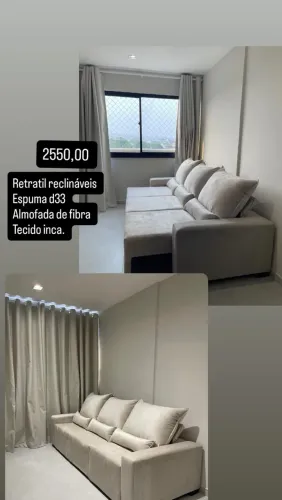 Retratil reclináveis 3 lugares luxo 2550,00