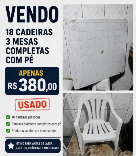 Cadeiras e mesas