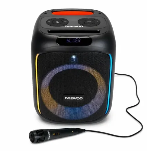  Caixa de Som Bluetooth com Microfone 90W Luzes RGB Daewoo PowerBox400