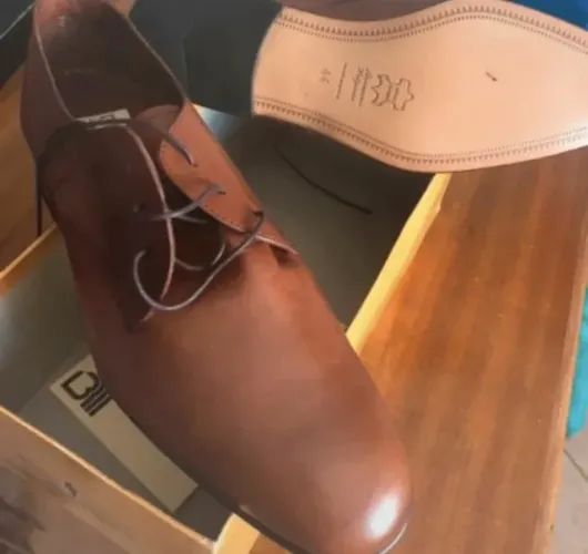 Sapato King Street Italiano Couro E Solado Feito À Mão Novo