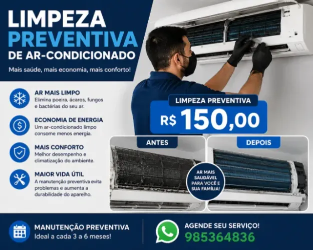 Limpeza de ar condicionado