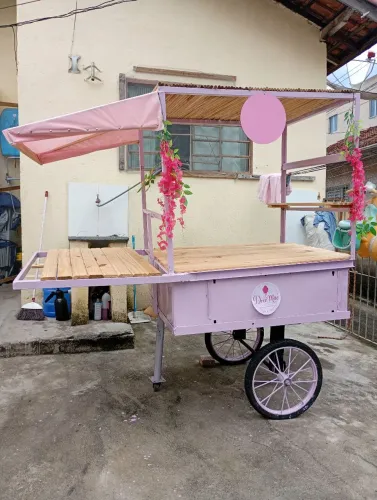 Carrinho gourmet doces, doceria móvel 