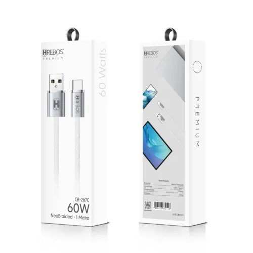 Cabo turbo 60 watts Hrebos Premium Cabo NeoBraided CB-267C <br>CB-267 C