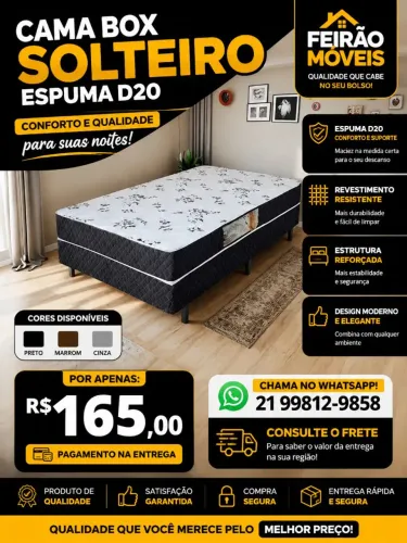 CAMA BOX SOLTEIRO D20