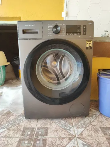 lavadora brastemp 10kg titanium com smart sensor, tira manchas pro e motor inverter