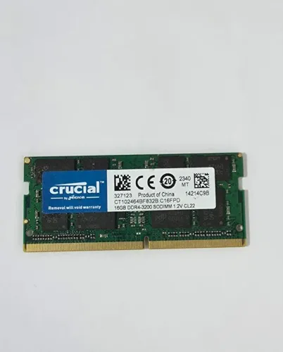 Memória RAM DDR4 16GB 3200MHz Crucial para Notebooks SODIMM