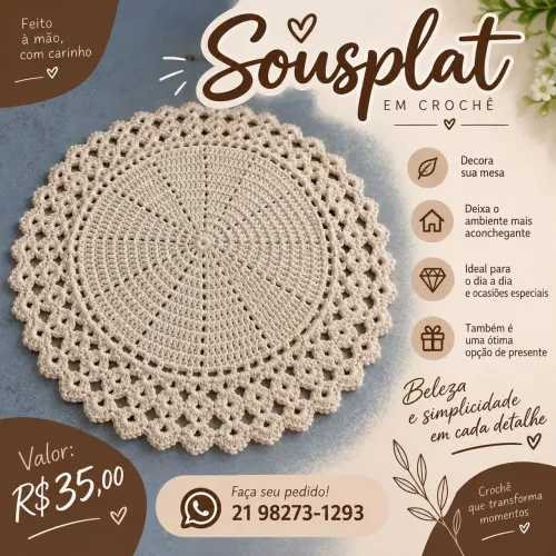 Sousplat de crochê