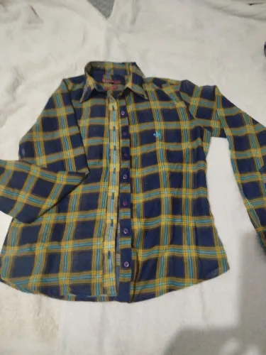 Camisa xadrez DUDALINA tecido chifon ZAP *
