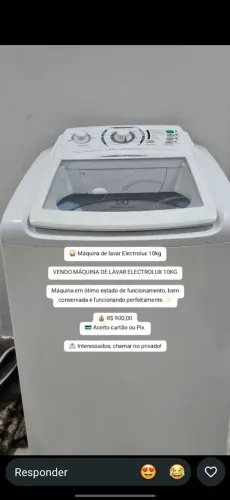 maquina de lavar Electrolux