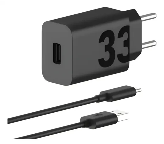 Kit Carregador Motorola TurboPower 33W + Cabo 1 metro - Tipo USB-A para USB-C