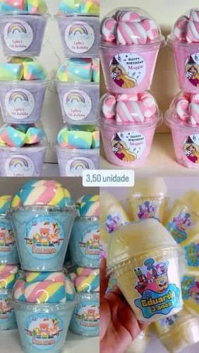 Algodao doce no copo