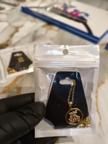 Corrente Banhada a Ouro 18K Pingente Premium