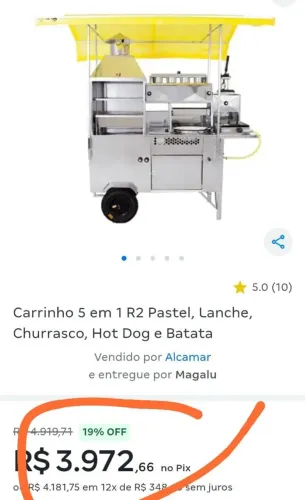 CARRINHO INOX 