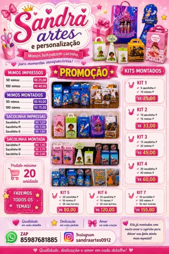 Mimos e sacolinha de papel