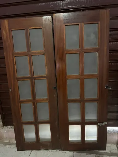 Janela madeira trabalhada 3 peças 
