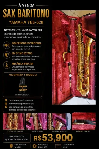 Sax Baritono Yamaha YBS 62II