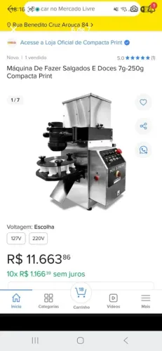 Máquina de Salgados e Doces