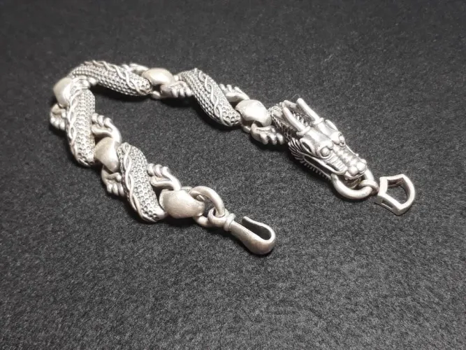 Pulseira Dragão - Prata Bali 88g 