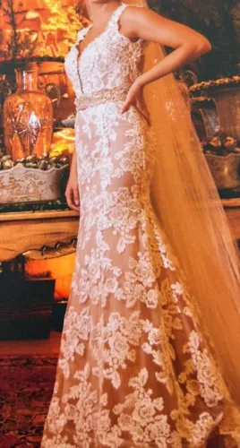 Vestido de Noiva Alta Costura em Renda | Sob Medida | Tam. 36