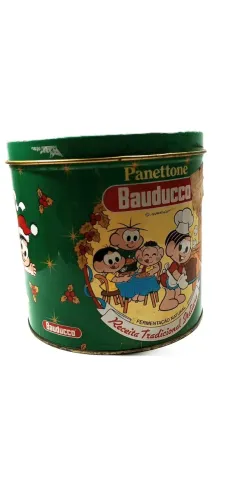 Lata Panetone Bauduco Turma da Mônica anos 90 Panettoni Bauducco