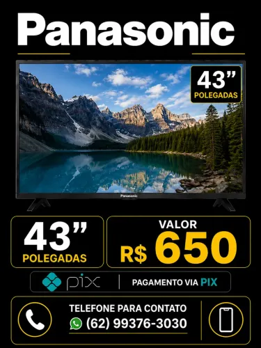 Vendo TV Panasonic 43 polegadas 