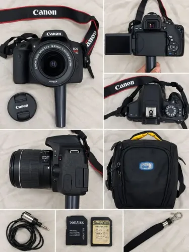 Canon EOS Rebel T6i 750D + Acessórios (INCLUSOS SOMENTE OS DAS FOTOS OS ACESSORIOS)