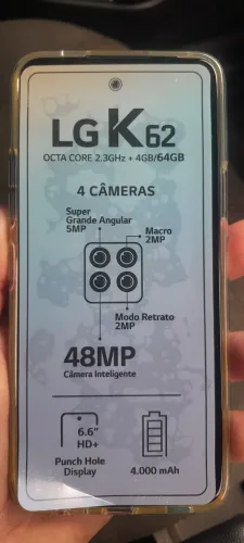 Celular LG K 62 Novo