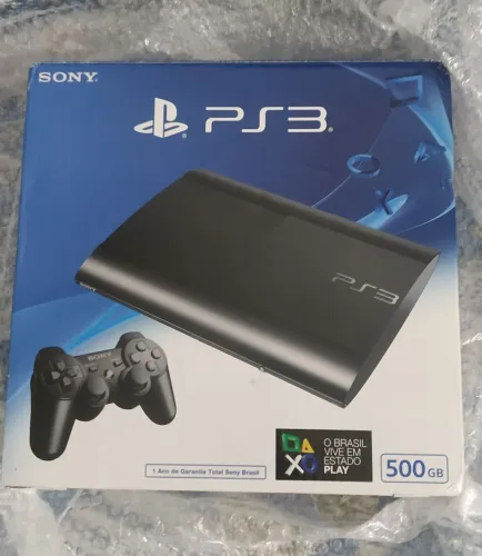 Playstation 3 Super slim Desbloqueado 500Gb + 1tb com 72 jogos.