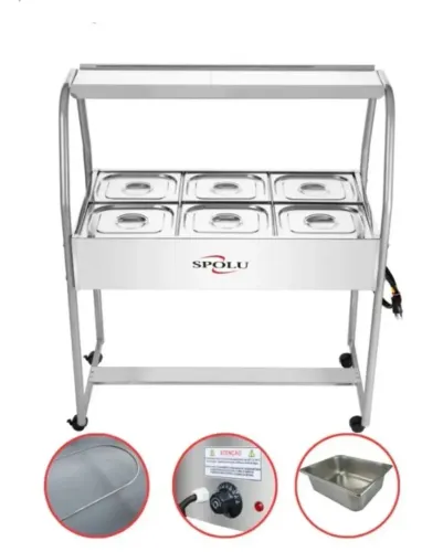 Buffet balcão térmico 6 cubas SPOLU