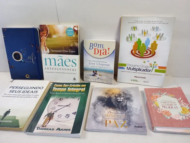 Livros Devocionais Cristãos + Agenda em Branco<br>Pequeno Grupo Multiplicador<br>Intercessoras