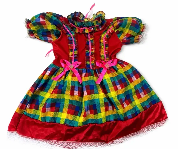 Vestido festa junina - veste 4 a 5 anos - usado