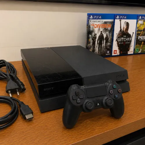 PlayStation 4 PS4 Fat 500GB Original + Controle + 4 Jogos