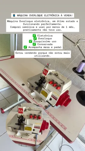 Máquina de costura overloque eletrônica