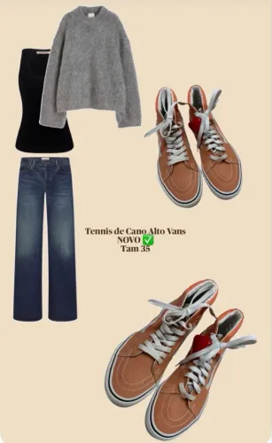 Tênis Vans Sk8-hi Cano Alto Salmão