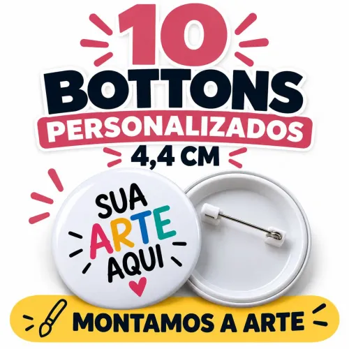 10 Bottons Personalizados 4,4cm
