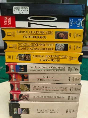 11 VHS - DISCOVERY CHANNEL e NATIONAL GEOGRAPHIC