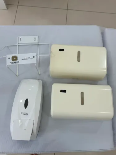 Dispenser de sabão e papel toalha descartável