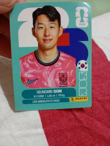 Figurinha rara jogador SON da Coreia