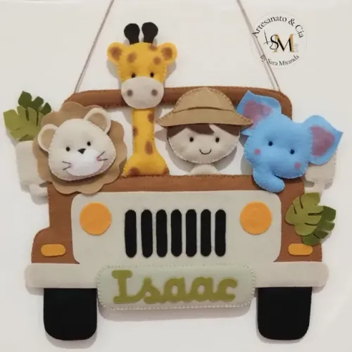Enfeite de porta para quarto de bebê - Escolha seu tema