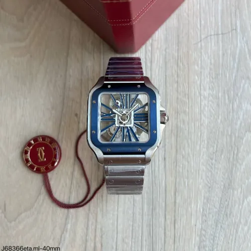 CARTIER SANTOS SKELETON ARO AZUL/ SC