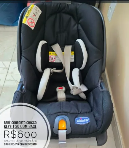 BEBÊ CONFORTO CHICCO KEYFIT COM BASE VEICULAR 