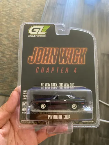 1:64 miniatura GL Hollywood John Wick chapter 4 plymouth cuda