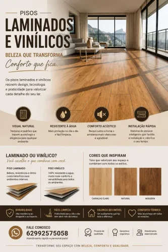 Piso laminado e Vinilico